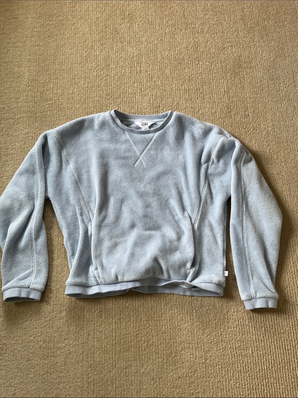 Athleta Girl Super Soft Light Blue Sweatshirt - Size 12